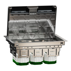 Лючок напольный 6 модулей 200x82x275мм металл [INS52123] Unica System+ Schneider Electric