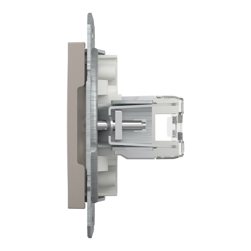 Розетка комп'ютерна RJ45 UTP кат.6 Asfora бронза ABS [EPH4700169] Шнейдер Електрік