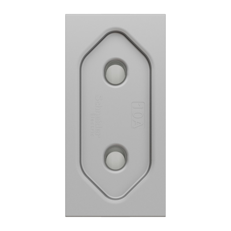 Розетка со шторками 16А Алюминий 45х22.5х39.3mm PC [NU303130] Unica New Schneider Electric