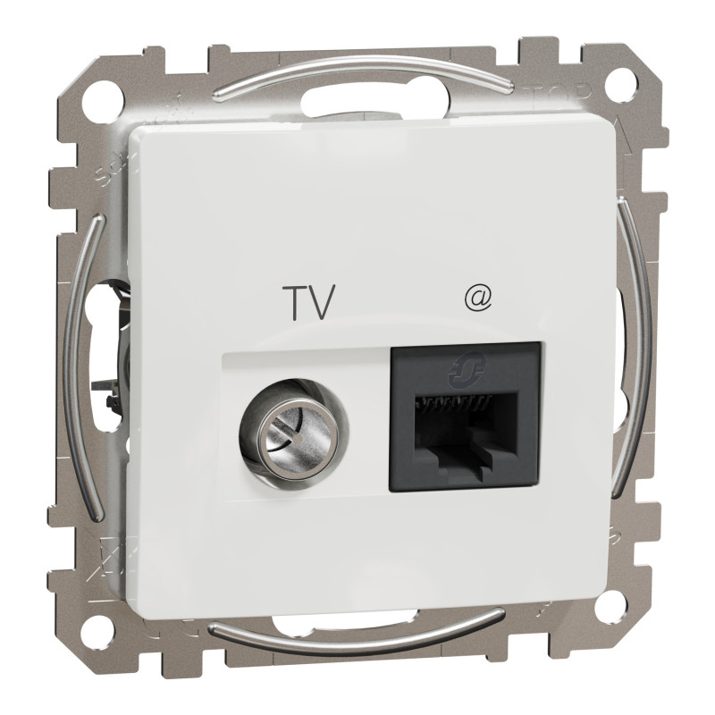 Розетка RJ45 кат.6 UTP-TV біла [SDD111469T] ABS-UV Sedna Design&Element Шнейдер Електрік