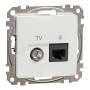 Розетка RJ45 кат.6 UTP-TV біла [SDD111469T] ABS-UV Sedna Design&Element Шнейдер Електрік