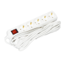 Удлинитель с выключателем 5м 5 гнезд 2Р+PЕ IP20 [WYP10-10-05-05-GS-G-U] ECO UEC