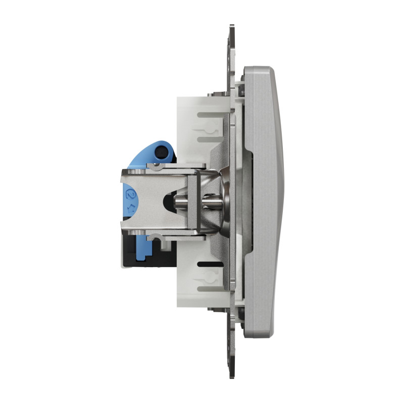 Компютерна розетка RJ45 CAT6 UTP Алюміній 73х73х35mm ABS-UV [SDD113461] Sedna Design & Elements Schneider Electric