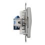 Компютерна розетка RJ45 CAT6 UTP Алюміній 73х73х35mm ABS-UV [SDD113461] Sedna Design & Elements Schneider Electric