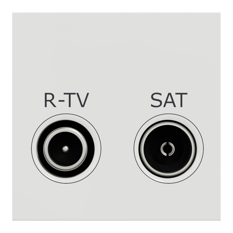 Розетка R-TV SAT одинарная 2 модули белая[NU345418] ABS-UV Unica New Шнейдер Электрик