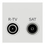 Розетка R-TV SAT одинарная 2 модули белая[NU345418] ABS-UV Unica New Шнейдер Электрик