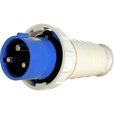 Силовая вилка 2P+PE 63А 230В переносная IP67 синяя [p011003] E.NEXT e.plug.pro.3.63