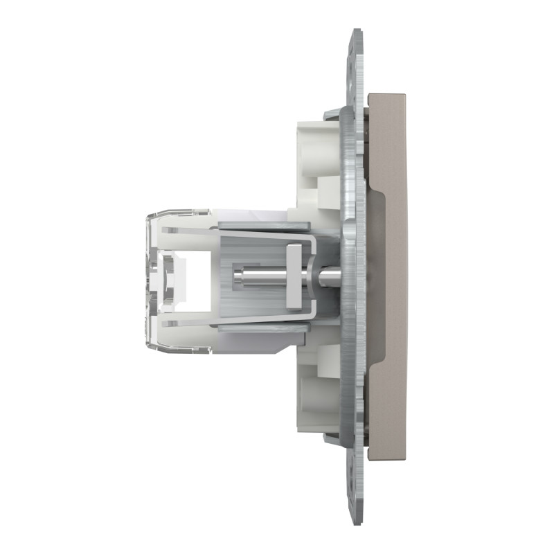 Розетка комп'ютерна RJ45 UTP кат.6 Asfora бронза ABS [EPH4700169] Шнейдер Електрік