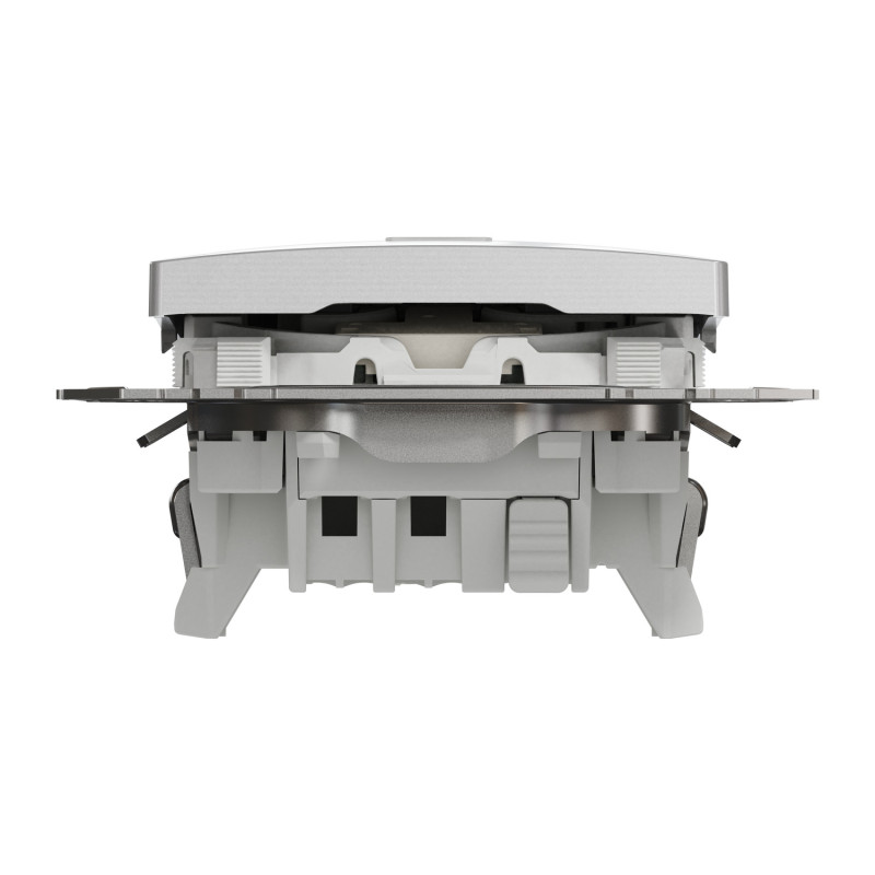Одноклавишный переключатель с подсветкой алюминий [SDD113106L] ABS-UV Sedna Design&Element Шнейдер Электрик