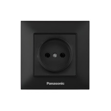 Розетка без заземления Arkedia Slim черная ABS [WNTC02012BL-UA1] Panasonic