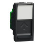 Розетки компьютерные RJ45 Черный 45х22.5х40.5mm ABS-UV [NU344854] Unica New Schneider Electric