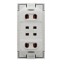 Розетка со шторками 16А Алюминий 45х22.5х39.3mm PC [NU303130] Unica New Schneider Electric