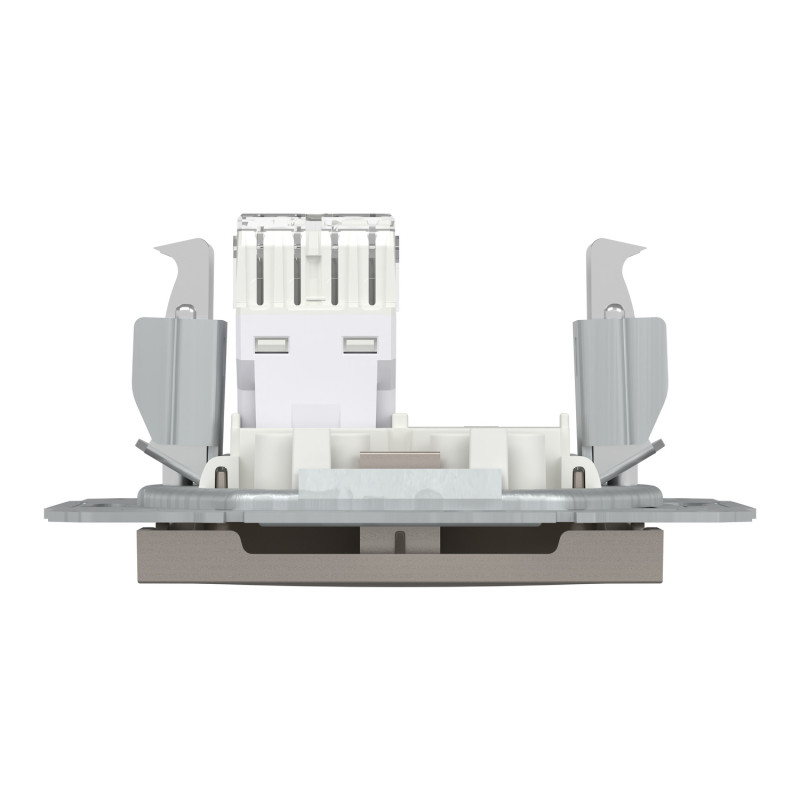 Розетка комп'ютерна RJ45 UTP кат.6 Asfora бронза ABS [EPH4700169] Шнейдер Електрік