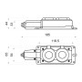 Колодка 2 гнезда с защитными крышками 16А 2Р+PE IP44 каучуковая [A0250010008] АСКО