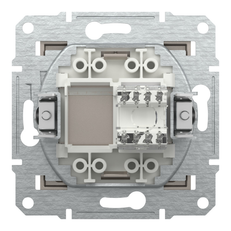 Розетка комп'ютерна RJ45 UTP кат.6 Asfora бронза ABS [EPH4700169] Шнейдер Електрік