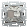 Розетка комп'ютерна RJ45 UTP кат.6 Asfora бронза ABS [EPH4700169] Шнейдер Електрік