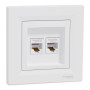 Розетка комп'ютерна з RJ45 UTP кат.5Е Asfora біла ABS [EPH4400121] Шнейдер Електрік