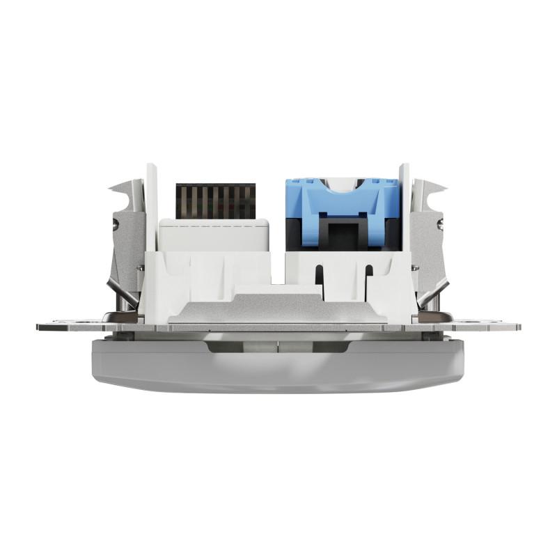 Розетка RJ45+RJ11 6UTP алюминий 73х73х37mm ABS-UV [SDD113468] Sedna Design & Elements Schneider Electric