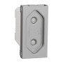 Розетка со шторками 16А Алюминий 45х22.5х39.3mm PC [NU303130] Unica New Schneider Electric