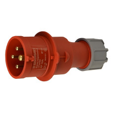 Силовая вилка 3P+PE 16А 415В переносная IP44 полиамид красная [A0080010106] UCombi АСКО