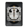 Двойная розетка 2P+E с заземлением черная [SDD314221] ABS-UV Sedna Design&Element Шнейдер Электрик