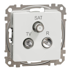 Розетка R/TV/SAT конечная 4дБ белый 73х73х41mm ABS-UV [SDD111481] Sedna Design & Elements Schneider Electric