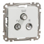 Розетка R/TV/SAT конечная 4дБ белый 73х73х41mm ABS-UV [SDD111481] Sedna Design & Elements Schneider Electric