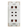 Розетка со шторками 10А Бежевый 45х22.5х37mm PC [NU303144] Unica New Schneider Electric