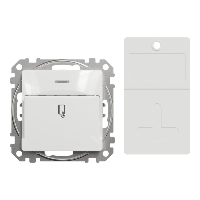 Картковий вимикач 10А Білий 73х73х45mm ABS-UV [SDD111121] Sedna Design & Elements Schneider Electric