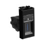 USB Розетка 2,1А 5В Hiperline 1 модуль чорний [4402301] ДКС Avanti