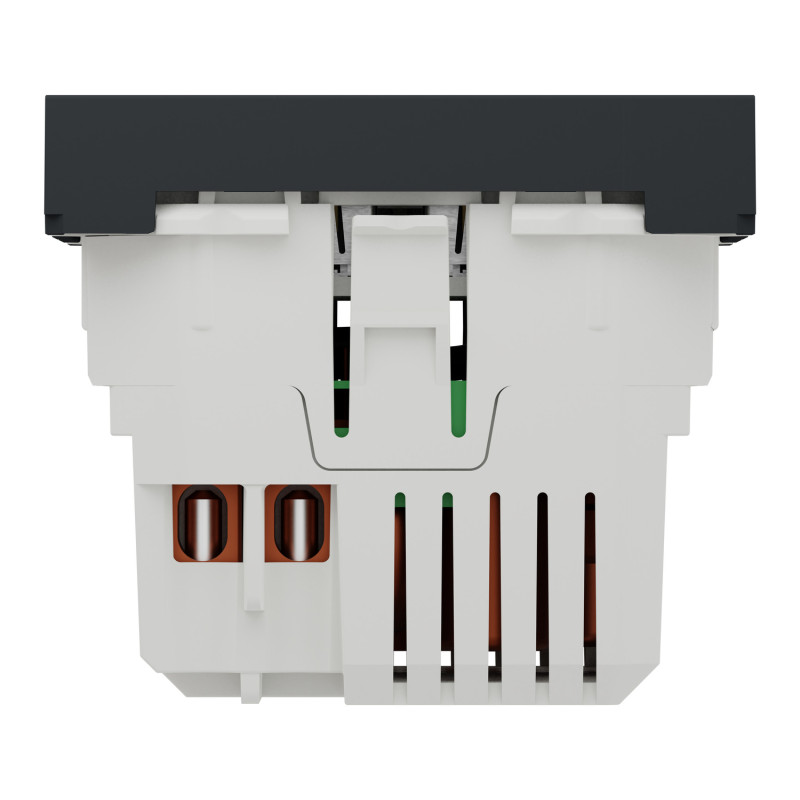 Розетка USB подвійна 2.1А 2 модулі антрациту [NU341854] PC Unica New Шнейдер Електрік