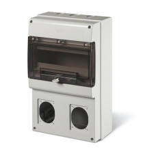 Корпус 12 модулей 2 поста основа 70х87мм IP66 256x440x140мм серый [DIS6723300] Quadro ДКС