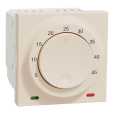 Термостат комнатный Бежевый (RAL 1013) 45х45х47mm PC [NU350144] Unica New Schneider Electric