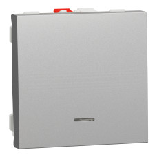 Выключатель 10А Алюминий 45х45х34.26mm ABS-UV [NU320630N] Unica New Schneider Electric