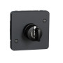 Механизм выключателя с ключом на 3 положения IP55 черный [MUR35061] ABS Mureva Styl Schneider Electric