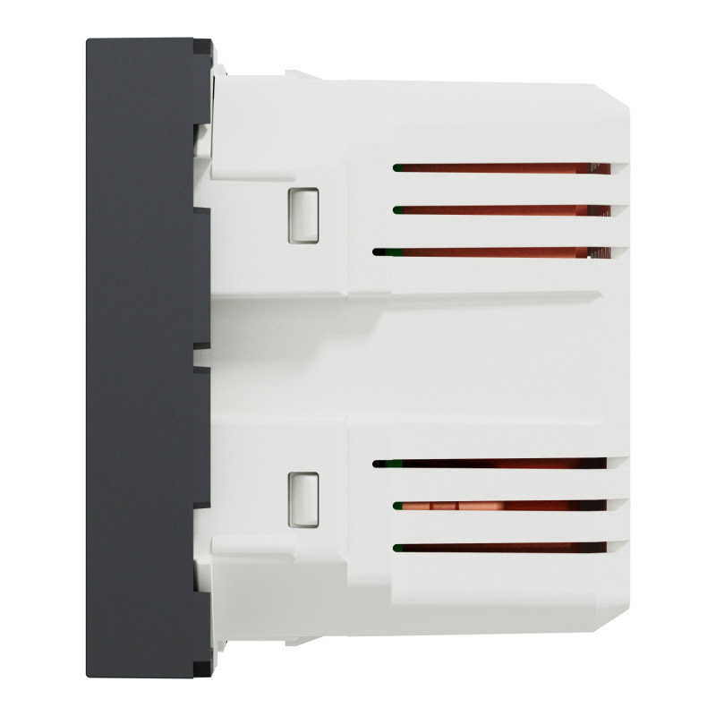 Розетка USB подвійна 2.1А 2 модулі антрациту [NU341854] PC Unica New Шнейдер Електрік
