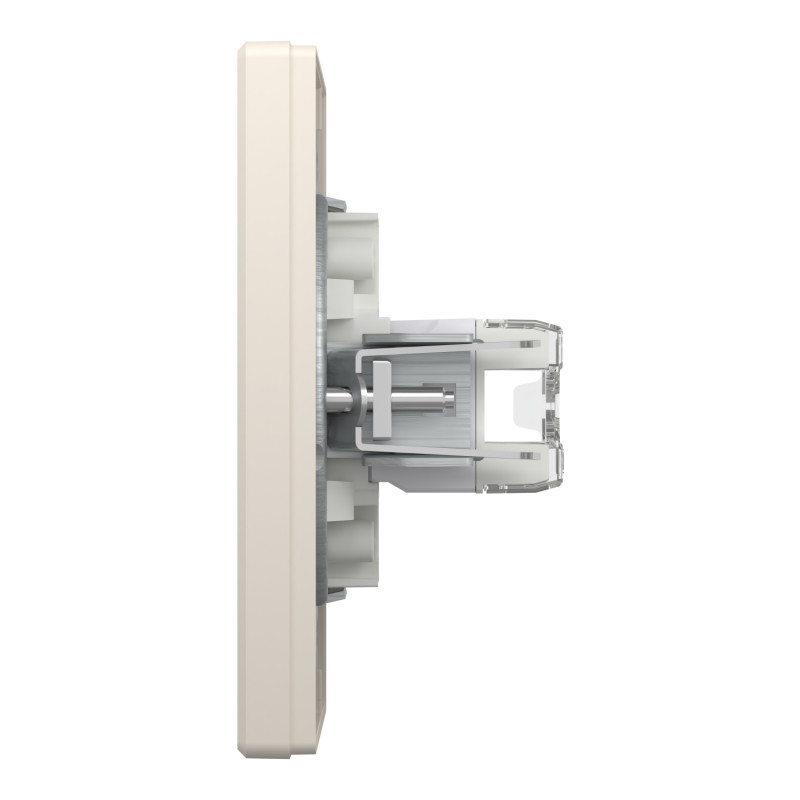 Розетка компьютерная с рамкой RJ45 UTP кат.5Е Asfora слоновая кость ABS [EPH4400123] Шнейдер Электрик