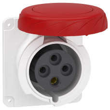 Силовая розетка 3P+E 32А 415В встраиваемая IP67 прямая красная [PKF32G734] Mureva Schneider Electric