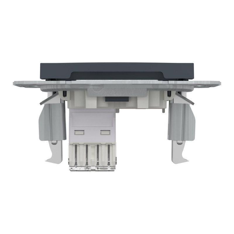 Розетка комп'ютерна RJ45 UTP кат.6 Asfora чорна ABS [EPH4700171] Шнейдер Електрік