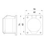 Силовая розетка 2P+PE 16А 230В встраиваемая IP44 красная [p012010] E.NEXT e.socket.pro.3.16.wall
