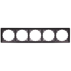 Рамка 5-постовая 365х81х9,5мм антрацит [ins0040064] E.NEXT e.lux.10104L.5.fr.anthracite