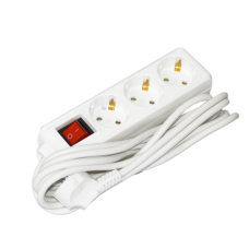 Удлинитель с выключателем 3м 3 гнезда 2Р+PЕ IP20 [WYP10-16-03-03-GS-N-U] STANDART UEC
