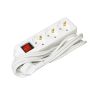 Удлинитель с выключателем 3м 3 гнезда 2Р+PЕ IP20 [WYP10-16-03-03-GS-N-U] STANDART UEC