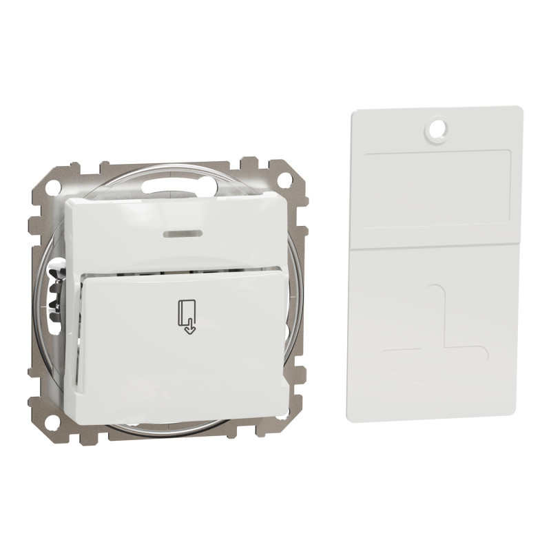 Картковий вимикач 10А Білий 73х73х45mm ABS-UV [SDD111121] Sedna Design & Elements Schneider Electric