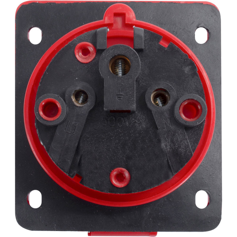 Силовая розетка 2P+PE 16А 230В встраиваемая IP44 красная [p012010] E.NEXT e.socket.pro.3.16.wall