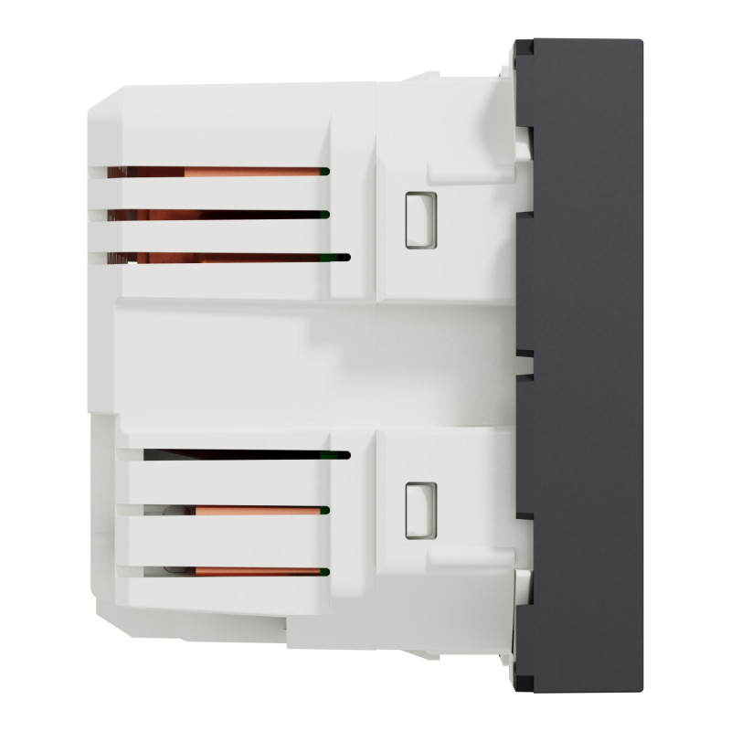Розетка USB подвійна 2.1А 2 модулі антрациту [NU341854] PC Unica New Шнейдер Електрік