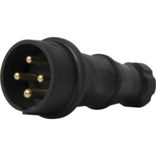 Силовая вилка 3P+N 32А 250В переносная каучук IP44 черная [s9100032] E.NEXT e.plug.rubber.070.32