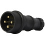 Силовая вилка 3P+N 32А 250В переносная каучук IP44 черная [s9100032] E.NEXT e.plug.rubber.070.32