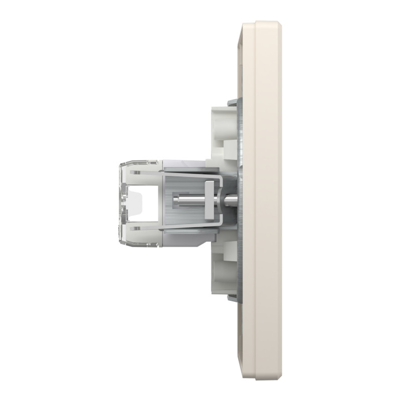 Розетка компьютерная с рамкой RJ45 UTP кат.5Е Asfora слоновая кость ABS [EPH4400123] Шнейдер Электрик
