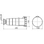 Силовая розетка 3P+N+PE 63А 400В переносная IP67 красная [A0080020009] ГП (235) АСКО